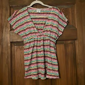 Motherhood maternity rainbow blouse size medium